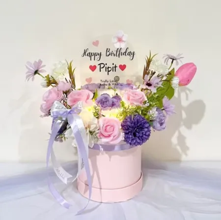 Bloom Box Akrilik Ucapan Ulang Tahun Tulang Bawang